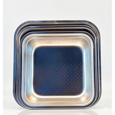 مصفة مربعة استانلس 3 مقاسات 