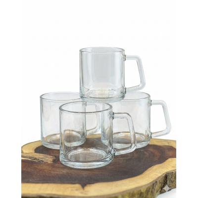 طقم أكواب شاي زجاجية - 6 قطع
