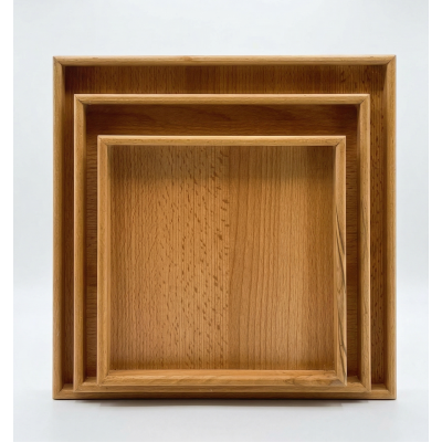 صواني خشب 3ق مربع زان روماني صواني خشب 3ق مربع زان روماني