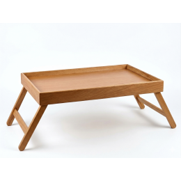 صينية فطور وطاولة سرير خشبية