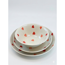 طقم أطباق بورسلين قلوب شي أن 