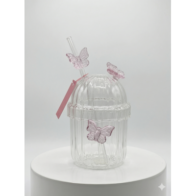 كوب زجاج فيونكة كوب زجاج فيونكة