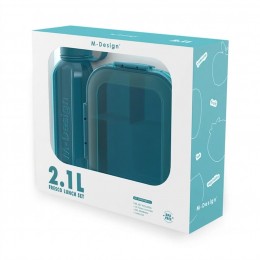 طقم لانش بوكس M-design مقاس 2.1 لتر