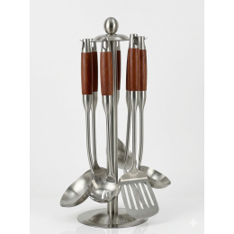 طقم توزيع ستانلس ستيل علي حامل 