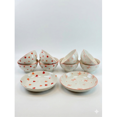 طقم فطار فيونكة وقلوب 