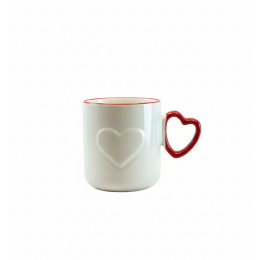 مج ابيض يد قلب