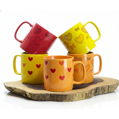 مج قلوب اصفر مج قلوب اصفر